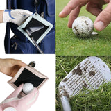 Maxbell PU Golf Ball Cleaning Towels Golf Club Head Wiping Cloth for Exercise Sports White