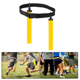 Maxbell Football Waist Belt Ribbon Adjustable for Outdoor Accessories Equipment yellow