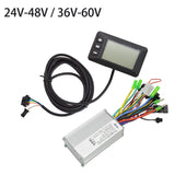 Maxbell Electric Bicycle Controller Brushless Controller with LCD Display Panel 24V 48V