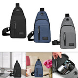 Maxbell Fashion Mens Chest Bag Lightweight Outdoor Sports Waterproof Shoulder Bag Black