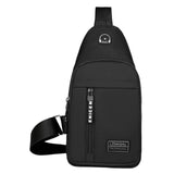 Maxbell Fashion Mens Chest Bag Lightweight Outdoor Sports Waterproof Shoulder Bag Black