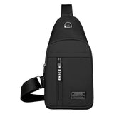 Maxbell Fashion Mens Chest Bag Lightweight Outdoor Sports Waterproof Shoulder Bag Black