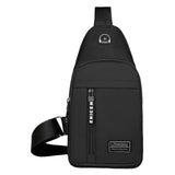 Maxbell Fashion Mens Chest Bag Lightweight Outdoor Sports Waterproof Shoulder Bag Black