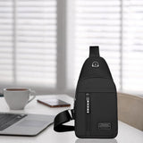 Maxbell Fashion Mens Chest Bag Lightweight Outdoor Sports Waterproof Shoulder Bag Black