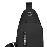 Maxbell Fashion Mens Chest Bag Lightweight Outdoor Sports Waterproof Shoulder Bag Black