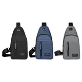 Maxbell Fashion Mens Chest Bag Lightweight Outdoor Sports Waterproof Shoulder Bag Black