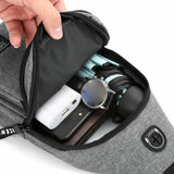 Maxbell Fashion Mens Chest Bag Lightweight Outdoor Sports Waterproof Shoulder Bag Gray