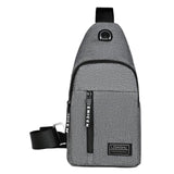 Maxbell Fashion Mens Chest Bag Lightweight Outdoor Sports Waterproof Shoulder Bag Gray