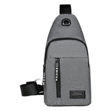 Maxbell Fashion Mens Chest Bag Lightweight Outdoor Sports Waterproof Shoulder Bag Gray