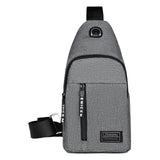 Maxbell Fashion Mens Chest Bag Lightweight Outdoor Sports Waterproof Shoulder Bag Gray