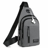 Maxbell Fashion Mens Chest Bag Lightweight Outdoor Sports Waterproof Shoulder Bag Gray