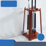 Maxbell Wooden Billiard Cue Rack Pool Cue Rack for Billiard Room Gaming Room Red