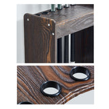 Maxbell Wooden Billiard Cue Rack Pool Cue Rack for Billiard Room Gaming Room Red