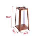 Maxbell Wooden Billiard Cue Rack Pool Cue Rack for Billiard Room Gaming Room Red