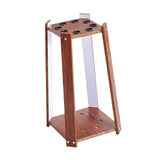 Maxbell Wooden Billiard Cue Rack Pool Cue Rack for Billiard Room Gaming Room Red