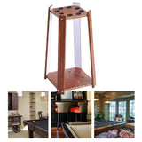 Maxbell Wooden Billiard Cue Rack Pool Cue Rack for Billiard Room Gaming Room Red