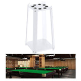 Maxbell Wooden Billiard Cue Rack Pool Cue Rack for Billiard Room Gaming Room White