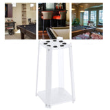 Maxbell Wooden Billiard Cue Rack Pool Cue Rack for Billiard Room Gaming Room White
