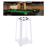 Maxbell Wooden Billiard Cue Rack Pool Cue Rack for Billiard Room Gaming Room White