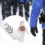 Maxbell Winter Gloves Touch Screen Thicken Fleece Glove Water Resistance Windproof White