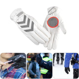 Maxbell Winter Gloves Touch Screen Thicken Fleece Glove Water Resistance Windproof White
