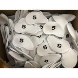 Maxbell 10 Pieces Golf Club Iron Headcover Set Protection Guard Guard Protective White