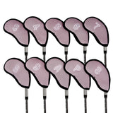 Maxbell 10x Club Head Covers Dustproof Universal Training Equipment for Golfers Pink