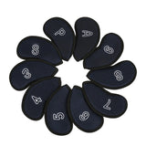 Maxbell 10x Club Head Covers Dustproof Universal Training Equipment for Golfers Dark Blue