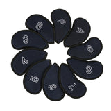 Maxbell 10x Club Head Covers Dustproof Universal Training Equipment for Golfers Dark Blue