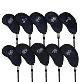 Maxbell 10x Club Head Covers Dustproof Universal Training Equipment for Golfers Dark Blue