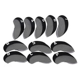 Maxbell 11Pieces Golf Iron Headcover Protector Guard, Golf Clubs Headcovers Numbered Gray