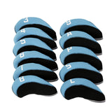 Maxbell 11Pieces Golf Iron Headcover Protector Guard, Golf Clubs Headcovers Numbered Blue