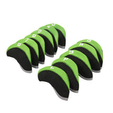 Maxbell 11Pieces Golf Iron Headcover Protector Guard, Golf Clubs Headcovers Numbered Green