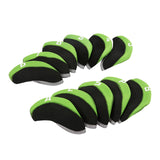 Maxbell 11Pieces Golf Iron Headcover Protector Guard, Golf Clubs Headcovers Numbered Green