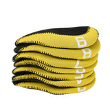 Maxbell 11Pieces Golf Iron Headcover Protector Guard, Golf Clubs Headcovers Numbered Yellow