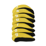 Maxbell 11Pieces Golf Iron Headcover Protector Guard, Golf Clubs Headcovers Numbered Yellow