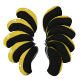 Maxbell 11Pieces Golf Iron Headcover Protector Guard, Golf Clubs Headcovers Numbered Yellow