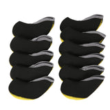 Maxbell 11Pieces Golf Iron Headcover Protector Guard, Golf Clubs Headcovers Numbered Yellow