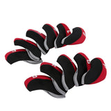 Maxbell 11Pieces Golf Iron Headcover Protector Guard, Golf Clubs Headcovers Numbered Red