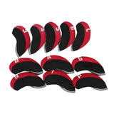 Maxbell 11Pieces Golf Iron Headcover Protector Guard, Golf Clubs Headcovers Numbered Red