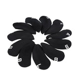 Maxbell 11Pieces Golf Iron Headcover Protector Guard, Golf Clubs Headcovers Numbered Black
