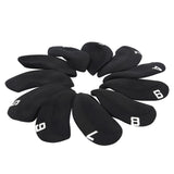 Maxbell 11Pieces Golf Iron Headcover Protector Guard, Golf Clubs Headcovers Numbered Black