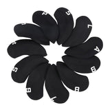 Maxbell 11Pieces Golf Iron Headcover Protector Guard, Golf Clubs Headcovers Numbered Black