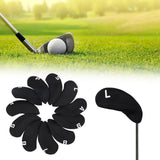 Maxbell 11Pieces Golf Iron Headcover Protector Guard, Golf Clubs Headcovers Numbered Black