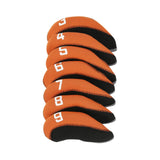 Maxbell 11Pieces Golf Iron Headcover Protector Guard, Golf Clubs Headcovers Numbered Orange