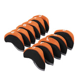 Maxbell 11Pieces Golf Iron Headcover Protector Guard, Golf Clubs Headcovers Numbered Orange