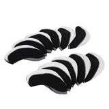 Maxbell 11Pieces Golf Iron Headcover Protector Guard, Golf Clubs Headcovers Numbered White