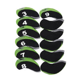 Maxbell Golf Iron Head Covers Set Golf Wedges Headcovers Protector Guard Golfers Green