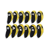 Maxbell Golf Iron Head Covers Set Golf Wedges Headcovers Protector Guard Golfers Yellow