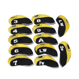 Maxbell Golf Iron Head Covers Set Golf Wedges Headcovers Protector Guard Golfers Yellow